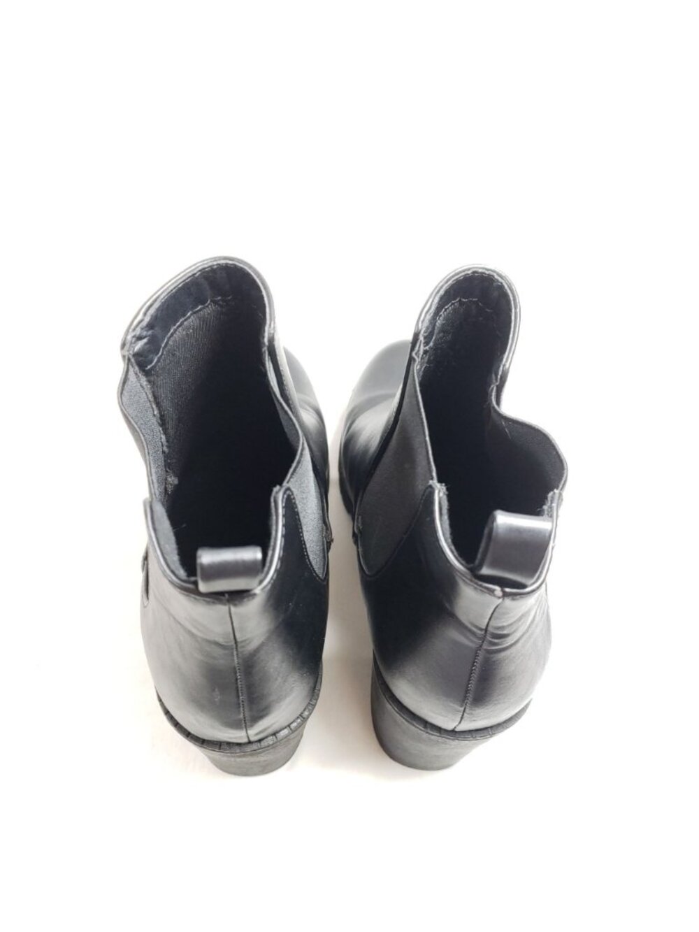 Womens Size 11 Black Chunky Heel Chelsea Ankle Boots All Man Made Material - Picture 7 of 9